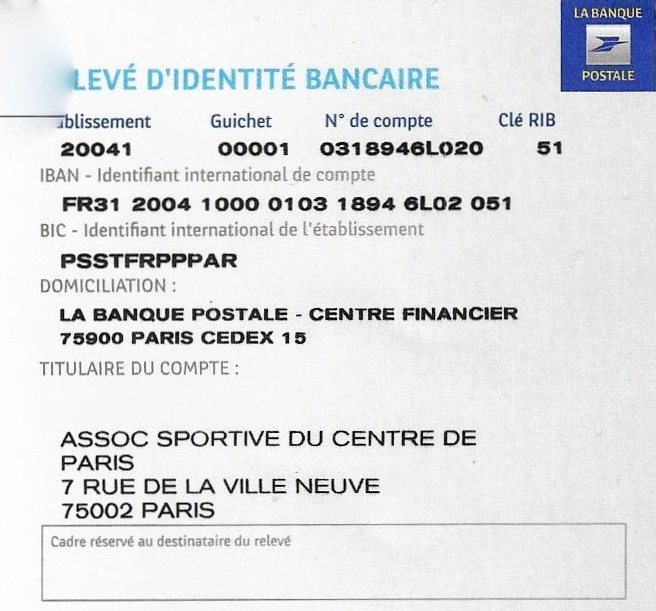 la banque postale centre financier 75900 paris cedex 15